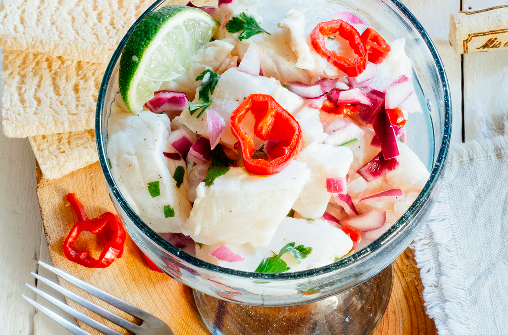 Ceviche peruano de corvina